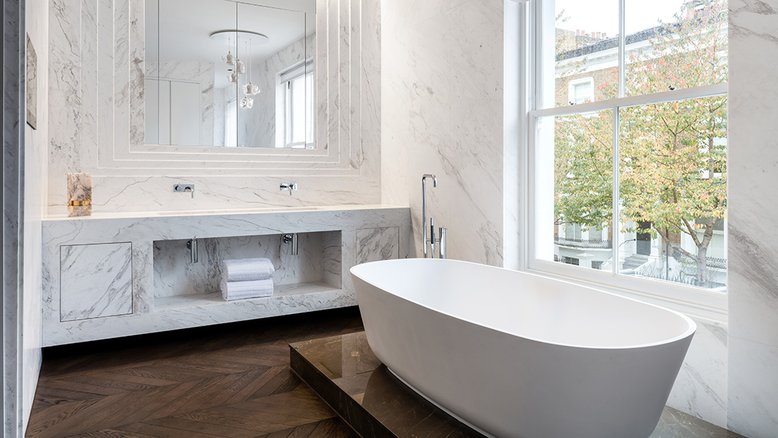 Conjure calm at home with a spa-inspired bathroom